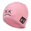 Crying Face Embroidery Lil Peep Beanie Cap Men039s and Women Sad Boy Knitted Hats for Winter Hip Hop Beanies Fashion Ski39601168786106