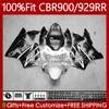 Carrozzeria OEM per HONDA CBR900 CBR929 RR 900CC 929CC Bladk bianco 2000 2001 68No.119 CBR 900 929 RR CC CBR929RR 00-01 CBR900RR CBR 929RR 900RR 00 01 Kit carenatura iniezione