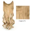 22 26 inches Wave Loop Micro Ring Hair Extensions Synthetic High Fish Line Weaving Weft 17 Colors FL0163371483