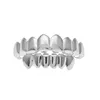 Mens Gold Grillz Teeth Set Мода Хип-хоп Ювелирные изделия Высокое качество Восемь 8 Верхний зуб Шесть 6 Нижние грили