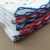 Pamuk mendil çiçek işlemeli moda kadın mendil çiçek lady hankies mini squarescarf butik cep havlu rh1553