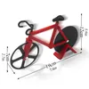 Backformen Fahrradförmiger Pizzaschneider mit zwei Schneidrädern, Messer, Fahrradschneider mit Ständer, Werkzeug, Küchenhelfer WHT0228