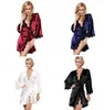 Mulheres Sexy Underwear Nightwear Roupão de Verão Pijamas Cetim Lace Sleepwear Robes vestido de noite intimado Kimono Exotic Vestuário babydolls Chemis