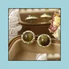 Stud Earrings Jewelry S2089 Fashion Vintage Simple Acrylic Button Drop Delivery 2021 Pjvgb