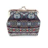 Neue ethnische Stil PU Striped Ladies kleine Tasche Großhandel Lederverschluss Münzbrieftasche