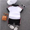 Mode été bébé garçons vêtements ensembles enfants à manches courtes t-shirt + short 2 pièces ensemble enfants costume garçon tenues enfant vêtements 1-5 ans