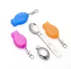 Fällbara skedar Utomhus Porslin Set Portable Travel Camping Rostfritt Stål Ficka Folding Spoon Novelty Gift Guldfärg