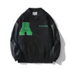 Heren jassen hiphop honkbal jas jas mannen grote letter een borduurwerk lederen patchwork college varsity bomber streetwear harajuku