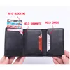 Portafoglio Casual Unisex Portamonete in pelle PU Porta carte con chiusura magnetica Borsa porta soldi vintage intelligente con blocco RFID