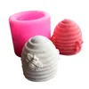 Candles 3D Knitting Wool Cylinder Silicone Candle Chocolate Mould Lines Shape DIY Mold Craft Tools Party Supply