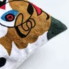 Topfinel Stickerei-Kissenbezüge, Picasso-Kissenbezug, dekorative Kissenbezüge für Sofa, Auto, Bett, 45 x 45 cm, 210401
