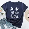 T-shirts pour femmes Cadeau de fête des mères T-shirts Femmes Casual Soft Loose Fit Tops Lettres Imprimer Maman's Life Summer T-Shirt Camisetas
