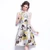 女性夏の高級ジャカードドレス高品質ビンテージパーティーローブフェムメデザイナータンクドレスvestidos 210520