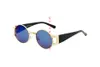 Lunettes de soleil baroques rondes en métal femmes mode Vintage petit cadre rond nuances hommes marque concepteur de luxe Biggie lunettes de soleil Uv400 lunettes surdimensionnées Sonnenbrillen