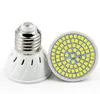 2021 ampoule LED ABS SMD2835 48 60 80leds E27 E14 MR16 GU10 lampe 110V 220V blanc chaud lampe à LED projecteur EUB