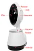 V380 100W بكسل مراقبة الطفل جهاز الهاتف HD 720p Mini IP WiFi Cameras اللاسلكي P2P Camera Camera Night Vision Robot IR Support 64g