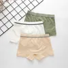 3Pcs/lot boxers underwear boys cotton solid color panties for kids white shorts breathable toddler baby underpants 3-14 Years 210622