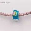 Bracelets à breloques bricolage ﾠ bijoux pandora murano entretoise pour la fabrication de bracelets IRIDESCENT RAINBOW Perle de verre pour femmes hommes cadeaux d'anniversaire fête de mariage 797013