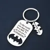 DIY Stainless Steel Key chain Engraved To the world you may just be a dad Keychain Father's Day Gift