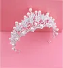 Orecchini Collana Sposa Perla di cristallo Set di gioielli in costume Design con strass Girocollo Corona Tiara Matrimonio da donna