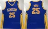 NCAA Tigers College Koszykówka 23 Derrick Rose Jersey Men University Simeon Career Academy High School Team Fioletowy niebieski żółty biały kolor szyte oddychający
