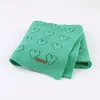 Coperta per bambini Love Haert Scava fuori Soogan Coperte lavorate a maglia pianura Biancheria da letto Trapunta Condizionatori Trapunte WMQ1334