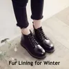 Donne classiche stivali autunnali in pelle vera elme alla caviglia per scarpe invernali a piattaforma di punta rotonda donna platm 818695058