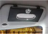 Mode Crown Crystal Car Tissue Box Sun Visor Läder Auto Väska SUNORVORY Hängande hållare fodral servett för tillbehör 210818