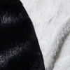 Herrjackor vinter män fleece kappjacka svart vit färg matchande mjuk huva outkläder för utomhus varma toppar