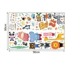 Stickers muraux animaux de bande dessinée maternelle Alphabets enfants apprentissage éducation décalcomanies chambre d'enfant décor Art cadeau