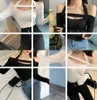 Strapless Autumn T Shrit For Women White Korea Girl Female Bandage Sexy Slim Tops Summer Top Tshirt 82PJ 210603