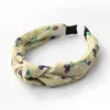 Mode Bloemen Chiffon Stof Konted Hoofdband voor Dames Wide-Sided Head Hair Accessoires