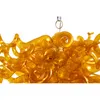 Art Deco Luksusowe wisiorek Światła Lampa 100% Ręcznie wykonana Murano dmuchany żółty szklany żyrandol z żarówkami do domu Dekoracja pokoju