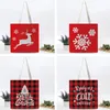 Casual Reusable Eco Friendly Deer Snowman Christmas Shopping Bags Party Favor Soft Canvas Handbags Grocery Shoulder Storage Tote Bag Business Holiday Gift TR0083