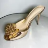 2021 femmes dames véritable cuir véritable talons hauts sandales d'été perle tongs pantoufle robe de mariée gladiateur chaussures sexy diamant taille 34-43