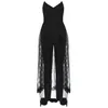 Lace Jumpsuit Women Overalls For Bodysuit Jumpsuits Bandage Fitness Sexy Clothes 210515