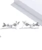 Cat & Butterflies Stud Earrings for Women Statement Fine Jewelry Brinco Real 925 Sterling Silver 2021 Bijoux