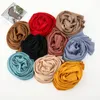 Premium Buruşuk Başörtüsü Şifon Eşarp Bandana Kadınlar Müslüman Kadınlar Başörtüsü Turbans Kafası Kadınlar HeadScarf İslami Şal Bandı