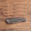 Ny ankomstassistent Fast Open Flipper Folding Kniv 8CR13MOV Svart Stone Wash Blade Steel Handtag EDC Pocket Present Knivar