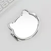 New Silver Pocket Thin Compact Mirror Blank Round Heart-shaped Metal Makeup Mirror DIY Costmetic Mirror Wedding Gift