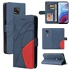 Estuches de billetera de contraste abstracto de doble color con ranura para tarjeta para Moto G9 Play G10 G30 G50 G60 G Power 2021 Edge 20 Lite E20 E30 E40 One Plus 9 Pro Nord N10 N100 N200