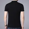 Men's Polos Men Shirt Business Casual Solid Male Short Sleeve High Quality Pure Cotton Thin Slim Camisa