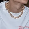 Хип-хоп 18 мм застежка в виде большой коробки Майами багет кубинские цепочки ожерелья посеребренные циркониевые ожерелья для мужчин Jewelry2666