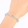 Bracelets porte-bonheur Moocare Homme Femme Céramique Tache Acier Bracelet Blanc Argent Bracelet Hommes Femmes Élégant Mince Poignet Main Chaîne