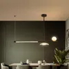 Lampes suspendues Nordic Long Salle à manger Lustre Moderne Minimaliste Étude Bar Living Light Luxe Creative Fer Forgé