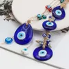 Lucky Eye Glass Blu Turco Evil Eye Ciondolo Appeso a parete Multi colore Perline Decorazione fatta a mano per la casa Soggiorno Auto BE254 G1019