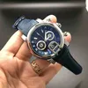 Luksusowe Wysokiej Jakości Zegarki Dla Mężczyzn Wszystkie Wskaźnik Pracy Chronograf Kwarcowy Zegarek Skórzany Biznes Wodoodporny Designer Wristwatches Montre