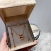 Hochwertige Mode-Halskette, klassische Halskette mit kleinem Taillen-Zylinder-Schiebeanhänger, Schmuck mit exquisiter Verpackung, Box312n