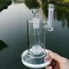 8 Inch Glass Bong Mobius Sidecar 18mm Female Joint Drum Perc Hookah Water Pipes Clear Oil Dab Rigs Bongs With Bowl Birdcage Percolators Pipe Rig Hookahs