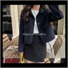 Misturas, Outerwear Casacos Roupas Roupas Defante Drop Gotas Delicado Outono Outono Inverno 2021 Coreano Ins Pequenos Duplos Delivery Womens Wo